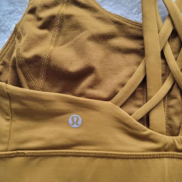 Lululemon Free To Be Elevated Sports Bra In Gold Spice Size 8 - Picture 5 of 12